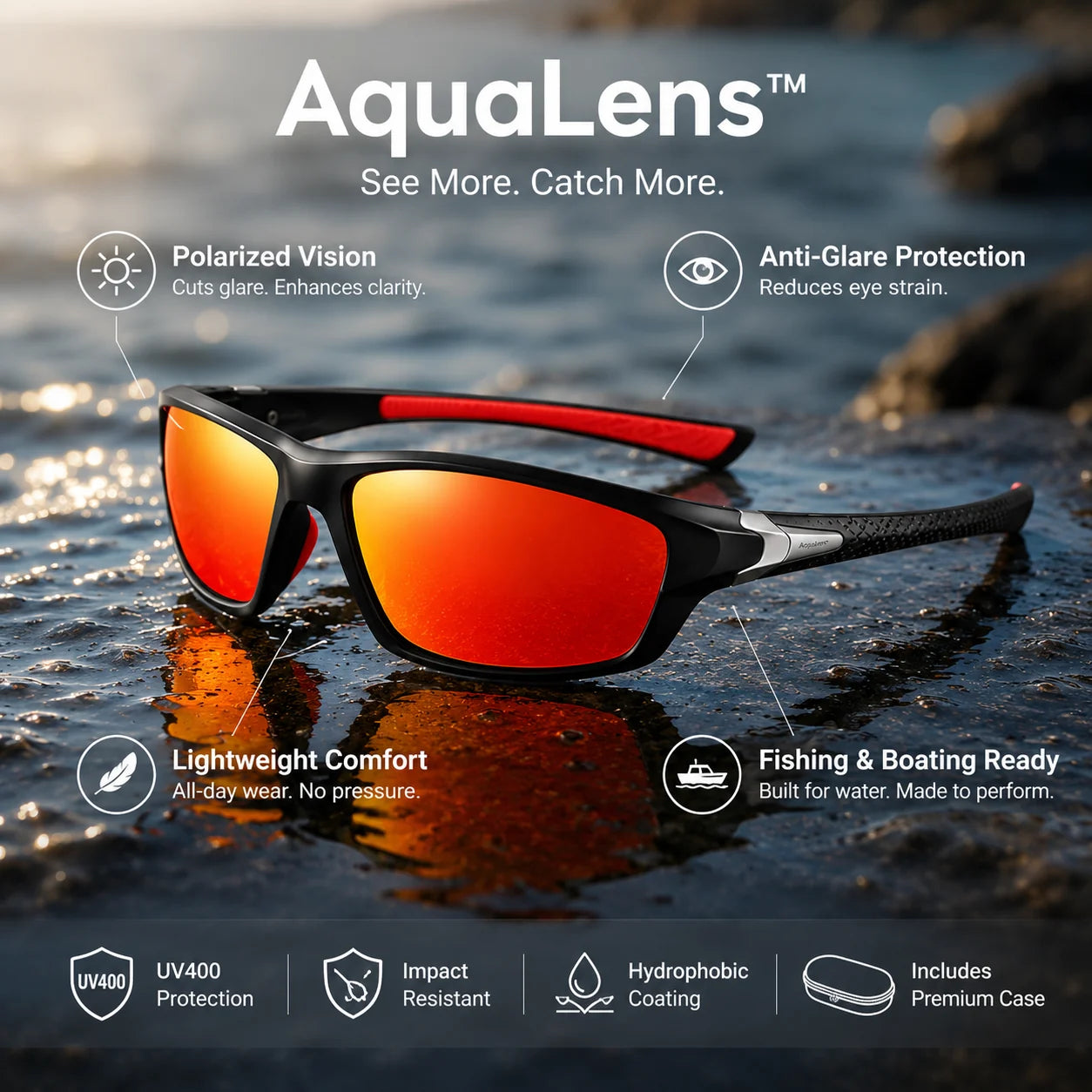 AquaLens™ Polarized Fishing Sunglasses for Fishing